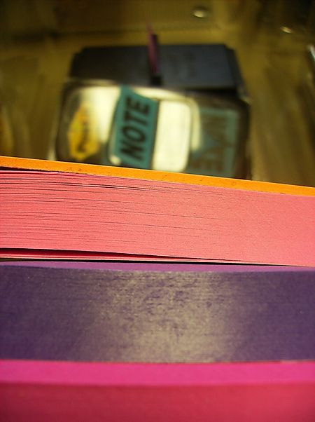 Desk drawer - organized 6 - post its