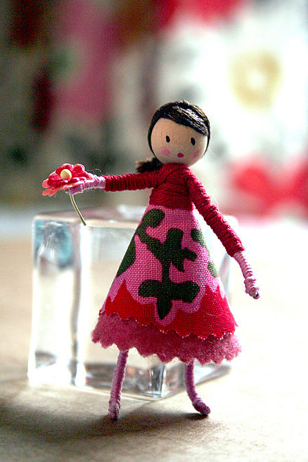 Wee girl - making it lovely