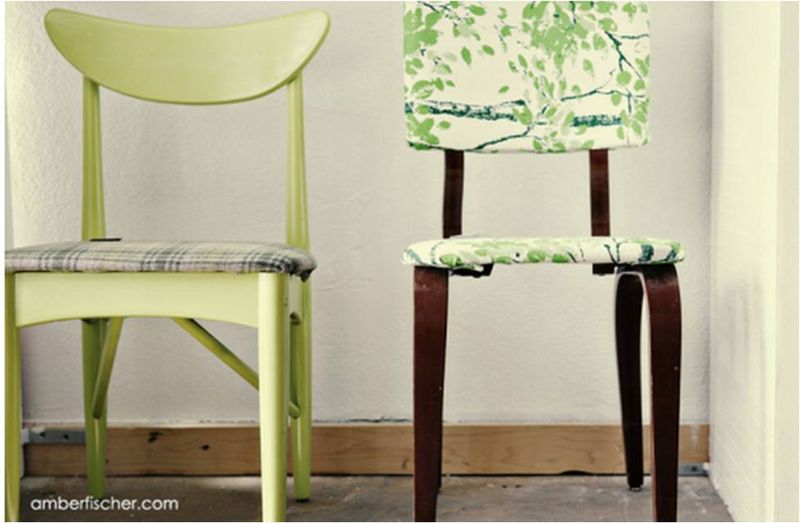 Amber fischer - brass razzoo 1  two green chairs