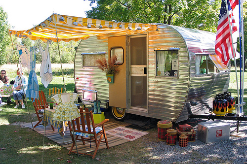Camping in a winnebago - cute