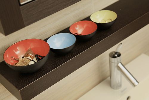 AT NY Gene house tour 2 - great idea for bowls as storage