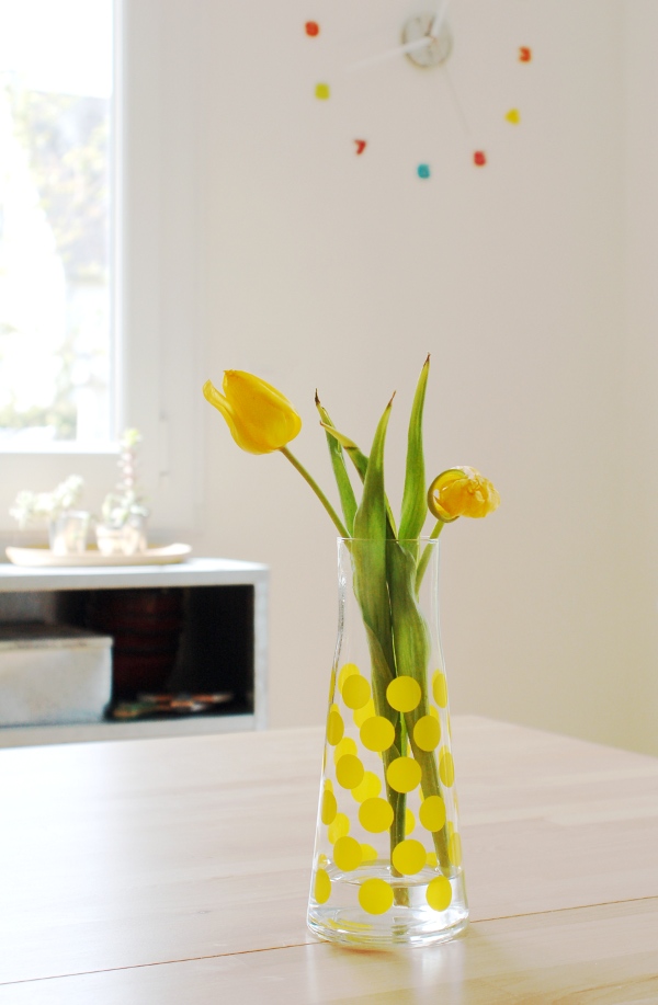 Yellow  + colorful clock